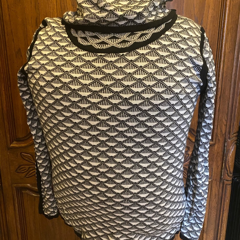 Calvin Klein print cowl neck sweater